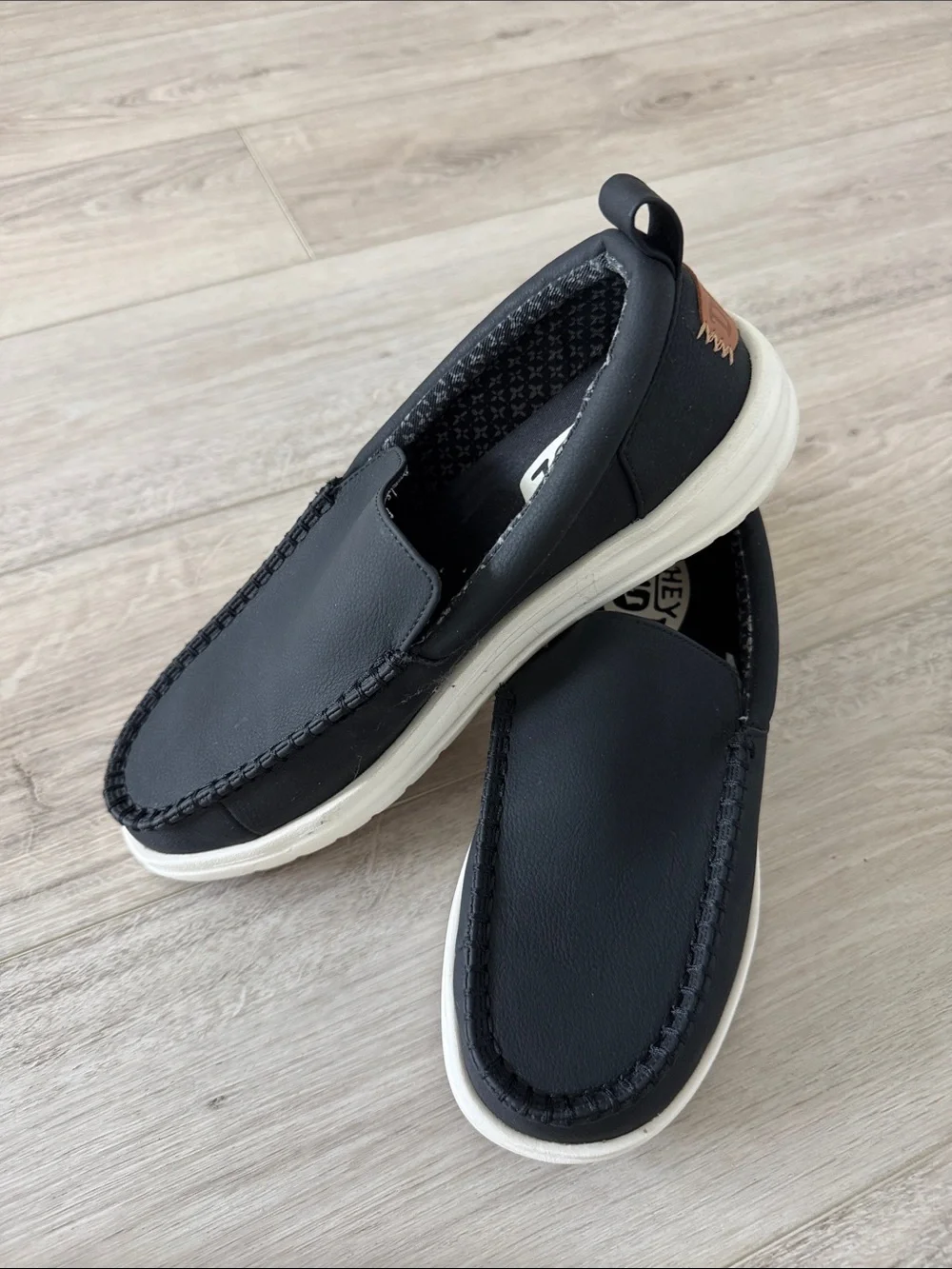 Hey Dude Black Casual Slip-On Loafers